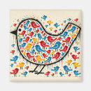 Search for pretty bird magnets Colourful