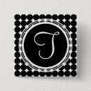 Search for polka dot monogram badges Black