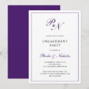Search for purple engagement party invitations Elegant