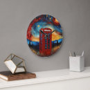 Search for vintage telephone clocks Red