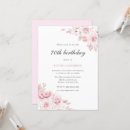 Search for rose 75th birthday invitations Pink