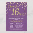 Search for purple gold sweet 16 16th birthday