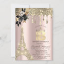 Search for black gold eiffel tower invitations Elegant