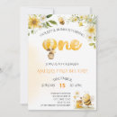 Search for bee 1st birthday invitations Floral