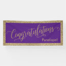 Search for purple and gold graduation banners Congratulations