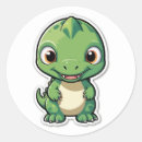 Search for cute cartoon dinosaur stickers Illustration