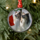 Search for rough collie christmas tree decorations Santa