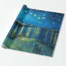 Search for the starry night wrapping paper Vintage