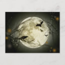 Search for flying bats postcards Full moon