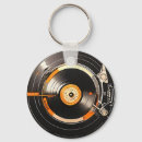 Search for vintage record player key rings Music