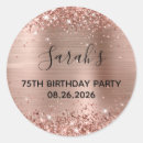 Search for 75th birthday party stickers Girly