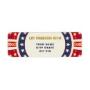 Search for americana return address labels Red white blue