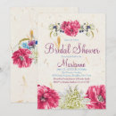Search for fuschia bridal shower invitations Floral