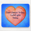 Search for romantic standard mouse mats I love you
