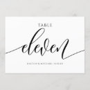 Search for 11 table cards Black and white