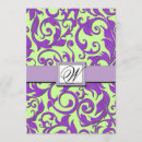 Search for purple and lime green invitations Lavender