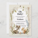 Search for woodland creatures invitations Mother to be