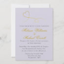 Search for lavender and gold wedding invitations Script typography
