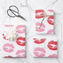 Search for kiss wrapping paper Red lips
