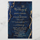 Search for navy and gold wedding programs Minimalist