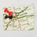 Search for michigan maps postcards Lansing