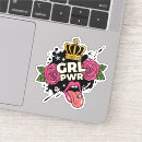 Search for fight like girl stickers Women