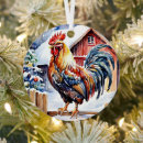 Search for rooster chicken christmas tree decorations Festive