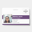 Search for purple id badges Employee