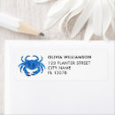 Search for crab return address labels Watercolor