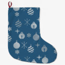 Search for blue and silver christmas stockings Vintage