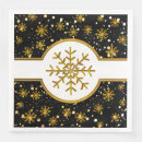 Search for elegant christmas napkins Black and gold