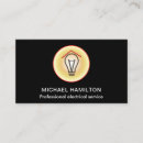 Search for light bulb business cards Electricity