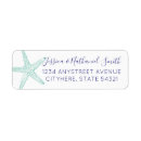 Search for starfish beach return address labels Turquoise