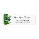 Search for tropical leaves return address labels Party