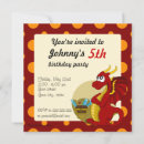 Search for red dragon birthday invitations Cute