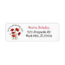 Search for poppy return address labels Illustration