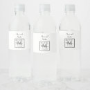 Search for wedding water bottle labels Monogrammed