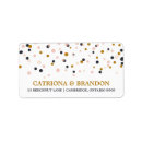 Search for confetti wedding return address labels Dots