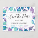 Search for purple and teal save the dates Botanical