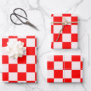 Search for red and white gingham pattern wrapping paper Geometric
