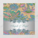 Search for paisley wedding invitations Blue