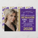 Search for purple and gold graduation invitations Picture