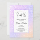 Search for pastel sweet 16 invitations Princess