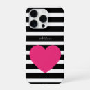 Search for heart bold phone cases Black and white stripes