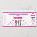 Search for concert ticket birthday invitations Music