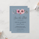 Search for blue flower save invitations Rustic