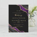 Search for black purple elegant wedding invitations Stylish