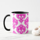 Search for pink and white pattern mugs Girly