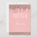 Search for fun 13th birthday invitations Glitter