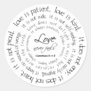 Search for scripture wedding stickers Love never fails